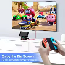 Portable 4K 30HZ HDTV-Compatible Cable for Nintendo Switch/OLED PD 100W Charging USB C to HDTV Adapter for Laptop Tablet Phone