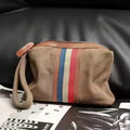 Classic Retro Canvas Handbag Small Portable Crossbody Bag for Men And Women Casual Street Style Zipper Closure Soft Bag